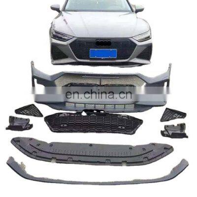 the latest upgrade bodykit body kit the front bumper sets facelift to RS7 C8 style for Audi A7 C8 car parts 2019-2021