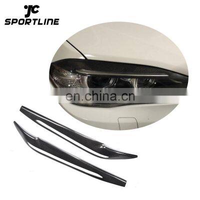 X6 F16 Carbon Fiber Headlight Eyebrows for BMW 2016 up