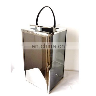 High Quality Solar Lantern Rechargeable Camping Lantern Light with Smoked Grey Mirror Glass