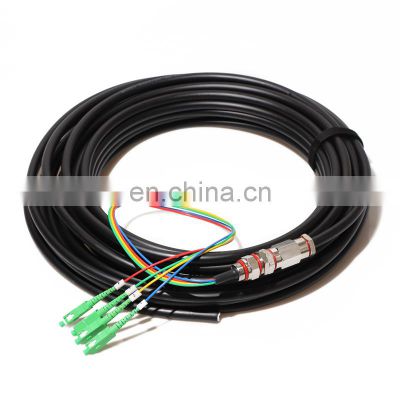 Optic Fiber Pre-terminated Waterproof Pigtail Cable, 4 Core Waterproof Fiber Pigtail