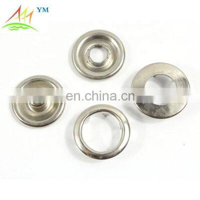 Shiny Silver Color Nickel Free Prong Snap Button For Rings