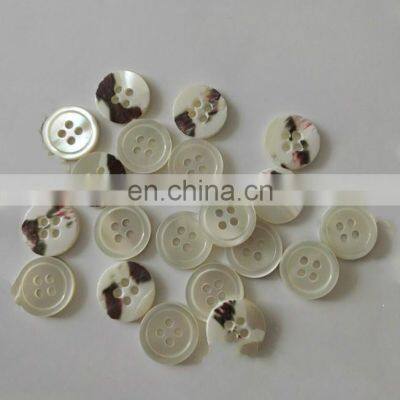 4 Hole Grey White Customized Trochus Shell Button photo-4