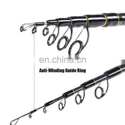 Amazon 1.8/2.1/2.4/2.7m Carbon Spinning Rod And Reel Anti-Winding Telescopic Fishing Rod photo-4