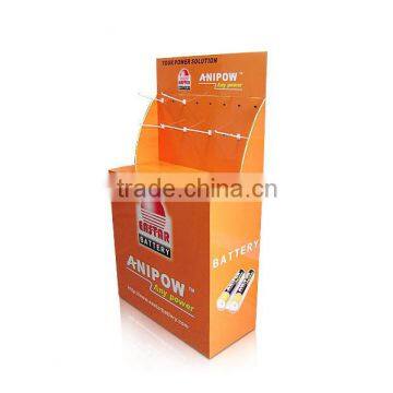 Custom made pos retail hook hanging cardboard peg hook display