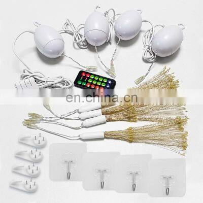 Creative Motor Rotation IP44 Waterproof USB Led Starburst Light Christmas Led Firework Lights Copper Wire Decoration Lights photo-5