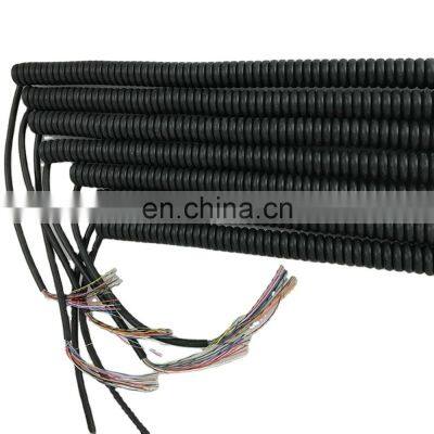 16 cores CNC cable Spiral outer diameter 25mm elastic spiral spring wire expanded length 3-4m