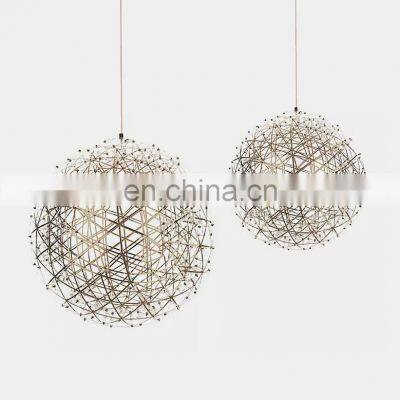 Stair Chandeliers Pendant Lamp Ceiling Lights Iron Ring Pendant Light