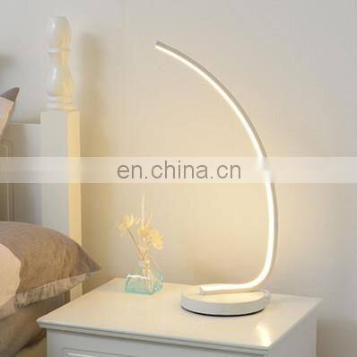 Modern LED Table Lamp Dimmable Desktop Bedside Decorative Indoor Spiral Wave LED Desk Lights