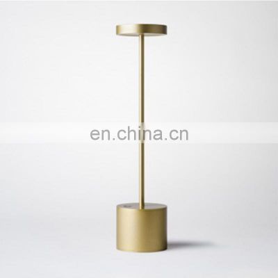 Modern Hotel Style Energy Saving Table lamp Aluminium USB Rechargeable LED Cordless Restaurant Table Lamp For Dinner