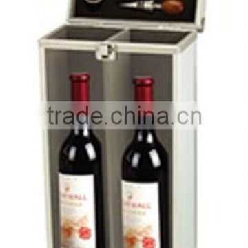 Fashionable high-end Wine Case 2 bottles with corkscrew