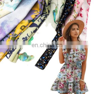 Floral Chiffon Fabric Korea Fabric Chiffon With Low Price Tejido de chiffon