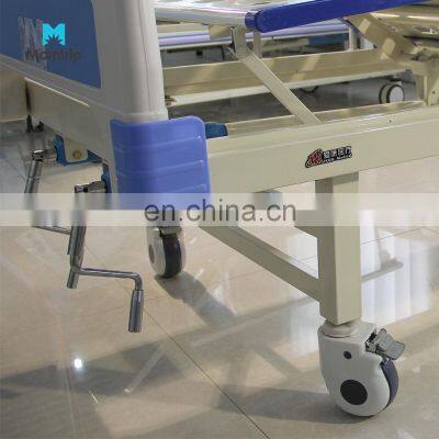 Hospital Equipment Aluminum Alloy Guardrail Adjustable Manual Patient Economic 2 Cranks Medical Hospital Bed Med Beds photo-2