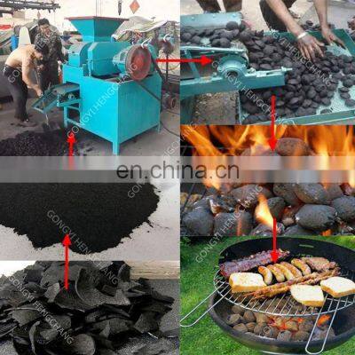 Approved ISO9001: 2008 Diesel Engine Coal Powder Egg Oval Pillow Shape Bbq Ball Press Charcoal Making Machine Uganda