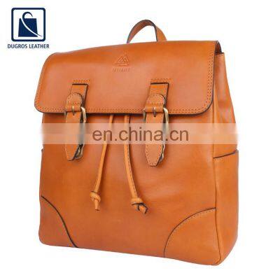 Buff Antique Fitting Good Quality Modern Design Fashion Designer Look Genuine Leather Women Backpack Bag