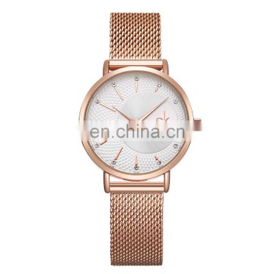 SHENGKE Luxury Woman Watch Special Dial Decorate With Diamond Milanese Stainless Steel Mesh Band Quartz Movement K0093L