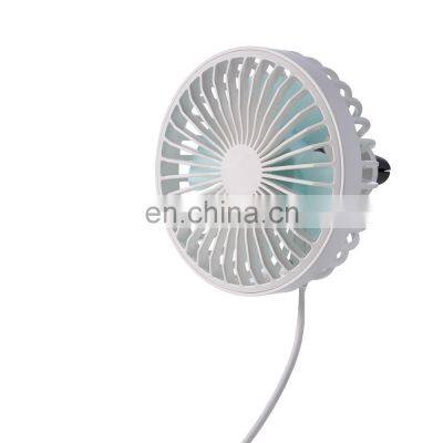 Cars Accessoire 4 Inch Air Cooling Fan 3 Speeds Adjust DC Powered Vehicle Rotatable Clip Fan Portable Mini USB Car Fan With LED photo-4