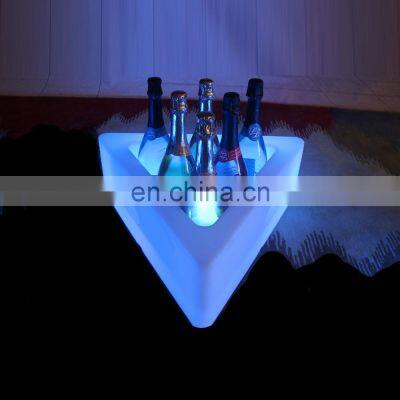 LED Light Plastic Ice Bucket PE Unbreakable Material LED Red Wine Holder Led Ice Buckets
