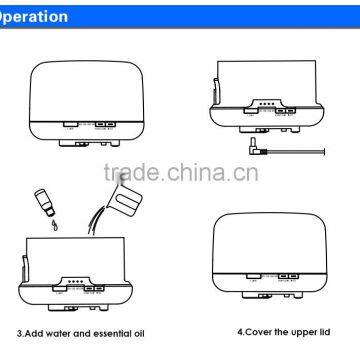 Large Capacity 500ML Ultrasonic Humidifier With Fragrance Diffuser Cold Mist Air Fresher photo-6