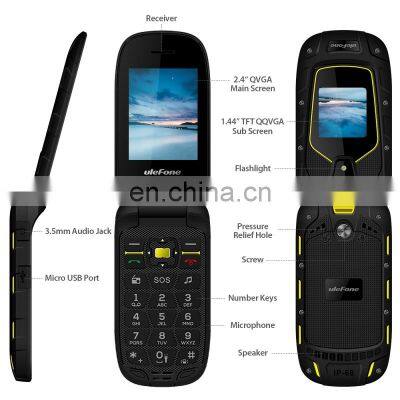 2.4 Inch + 1.44 Inch Ulefone Armor Flip Rugged Phone IP68/IP69K/MIL-STD-810G Waterproof GSM 2g Mobile Phone photo-5