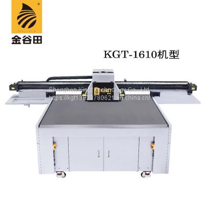 KINGT High quality factory price 1610 flatbed uv metal printer for glass/acrylic/wood/ceramic/PVC sheet/plastic/3C