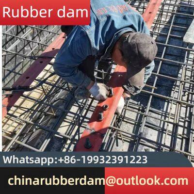 Customized 5-60 meter long EPDM integrated inflatable rubber dam for irrigation and water retention, landscape air shield dam