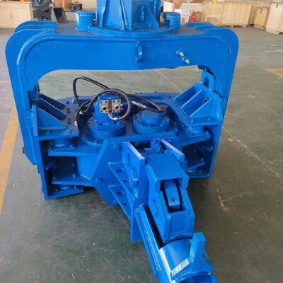 Excavator to Photovoltaic Pile Driver Solar Photovoltaic Pile High Frequency Vibration Hammer Steel Plate Cement Pile photo-2
