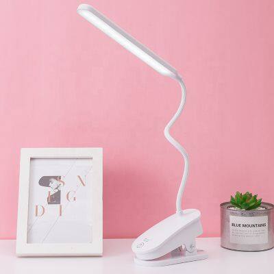 Drop shipping Kid Desk Eye Protection battery rechargeable reading Led night light Clip Lamp Table Led Child Table Lamp