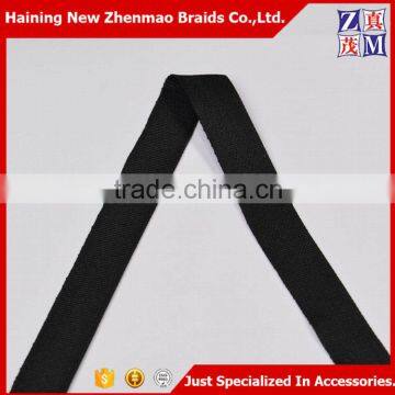 10/20/30mm flat black polyester webbing strap for safetybelt/seat belt