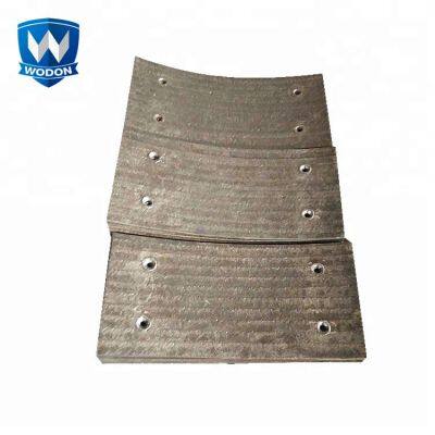 bimetal overlay wear plate for crusher main frame liners
