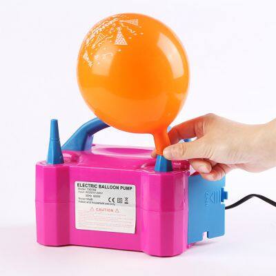 Ballon Pump Electric Machine Portable Dual Nozzle 110V 220V 600W Air Inflator Automatic Balloon Pump