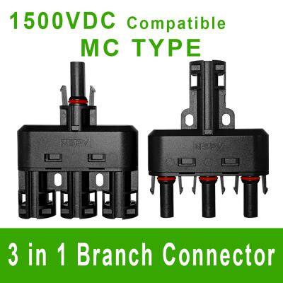 NSPV IP68 rating best UV Resistant 1500V DC Solar Cable 3 in 1 Branch Connector