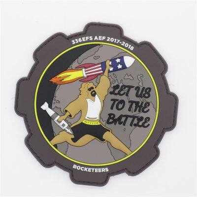 Wholesale PVC Morale Patches with Hook Backing Military Tactical Patch Factory