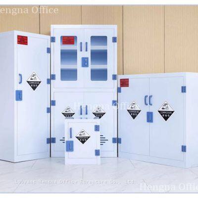 Heavy-Duty PP Acid Storage Cabinet with Spill-Resistant Adjustable Shelves, Industrial Polypropylene Corrosive Substance Cabinet for Chemical Safety