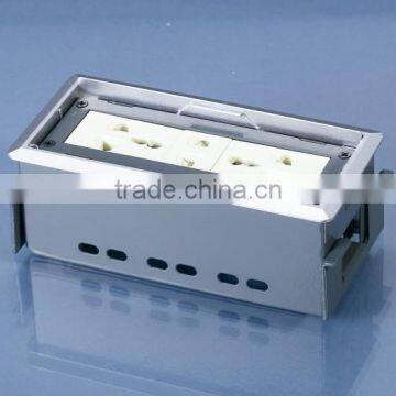 High Quality Multi-function Rj45 Office Electric Desktop Flip Table Socket photo-2