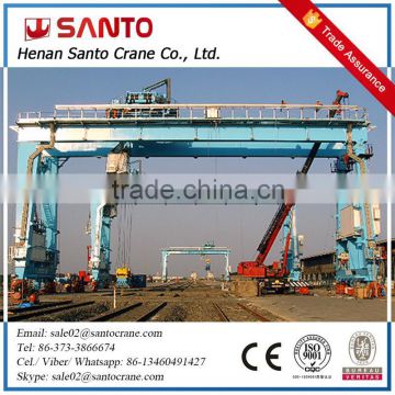 Loading And Unloading 20Ton Rubber Type Double Girder Container Crane Cost