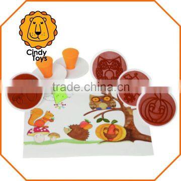 Giant Rubbe Stamps Autumn 6 pcs for kids in animals