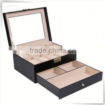 single pu leather travelling watch storage display box made in CN