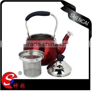 Mouth Whistle Process Iranian Samovar Stainless Steel Red Whistling Tea Kettles                        
                                                Quality Choice