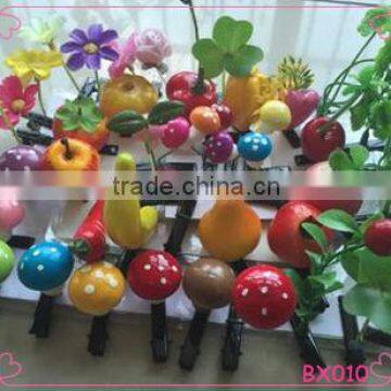 2015 Most Fashion Wholesale Cheap Customized Cute Alligator Green Bean Sprout Hair Pin