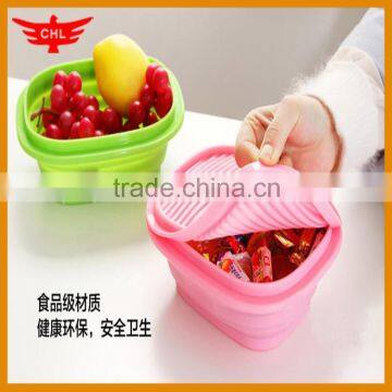 High quality microwaveable silicone lunch box,silicone collapsible lunch box