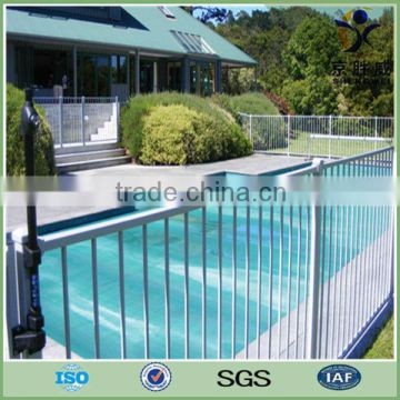 flat top picket steel fence for swimming pool(two rail)