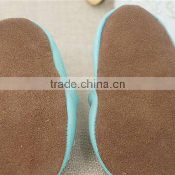 2016 Fashion Style Leather Shoes Crab Full Cowhide Infant Baby Shoes Blue Newborn Soft Bottom Prewalkers photo-2