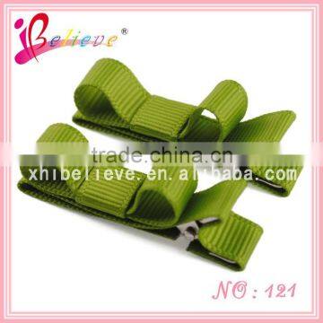 Grosgrain hair accessories wholesale handmade hair clips for girl