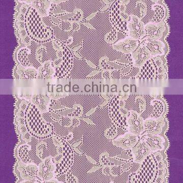 Beautful special India customized fancy elastic textronic lace for women