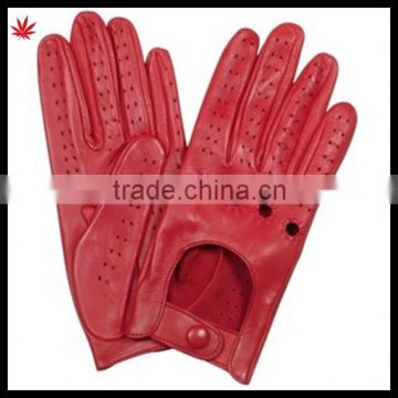 women dressing fashion sexy short red leather driver glove                        
                                                Quality Choice