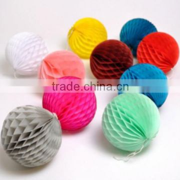 Lovely Hanging Paper Honeycomb Balls for Outdoor Decoration