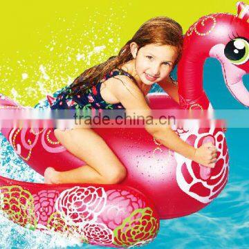 pvc inflatable floating swan rider/baby inflatable rider/inflatable sea rider