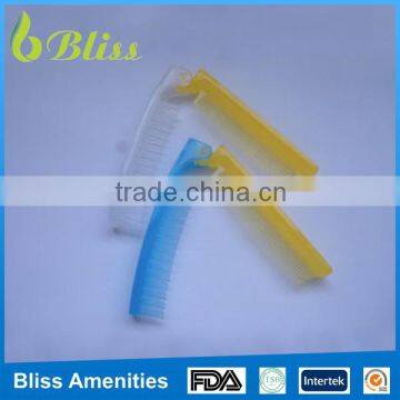 N140 2015 New style wholesale yellow color folded plastic comb manufacturer with reasonable price