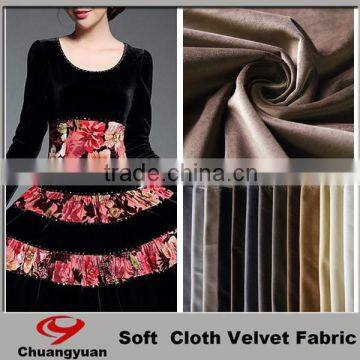 Hot Sale Brushed Tricot Design Fabric Dresses Velvet Fabric By Manufactory
