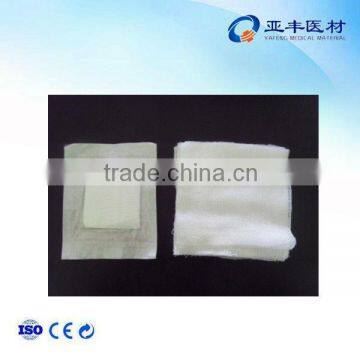 Folded medical gauze swab without x-ray detectable thraed